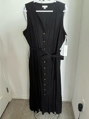 black calvin klein maxi dress CALVIN KLEIN COLLECTION Vintage Black Silk One Shoulder Long Dress –  Jellybean Vintage main image 1